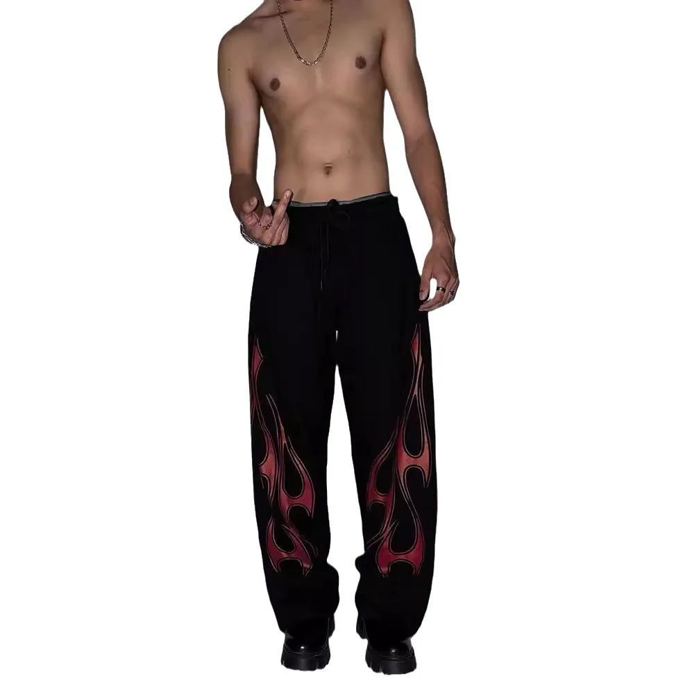 Повседневные спортивные брюки Y2k винтажные в стиле Хай-стрит хип-хоп женская