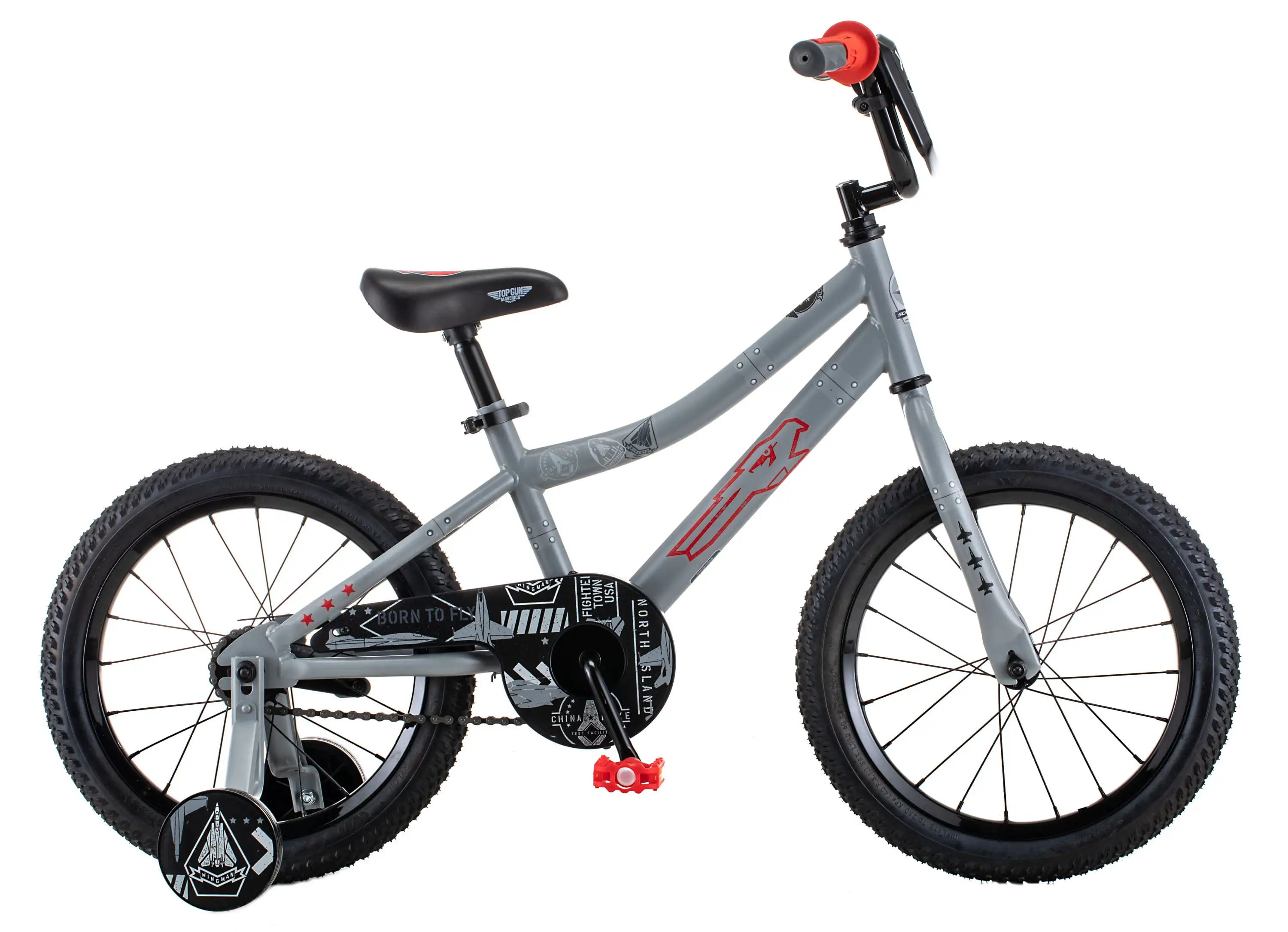 

kids sidewalk bike, single speed, 16 inch wheels, grey
