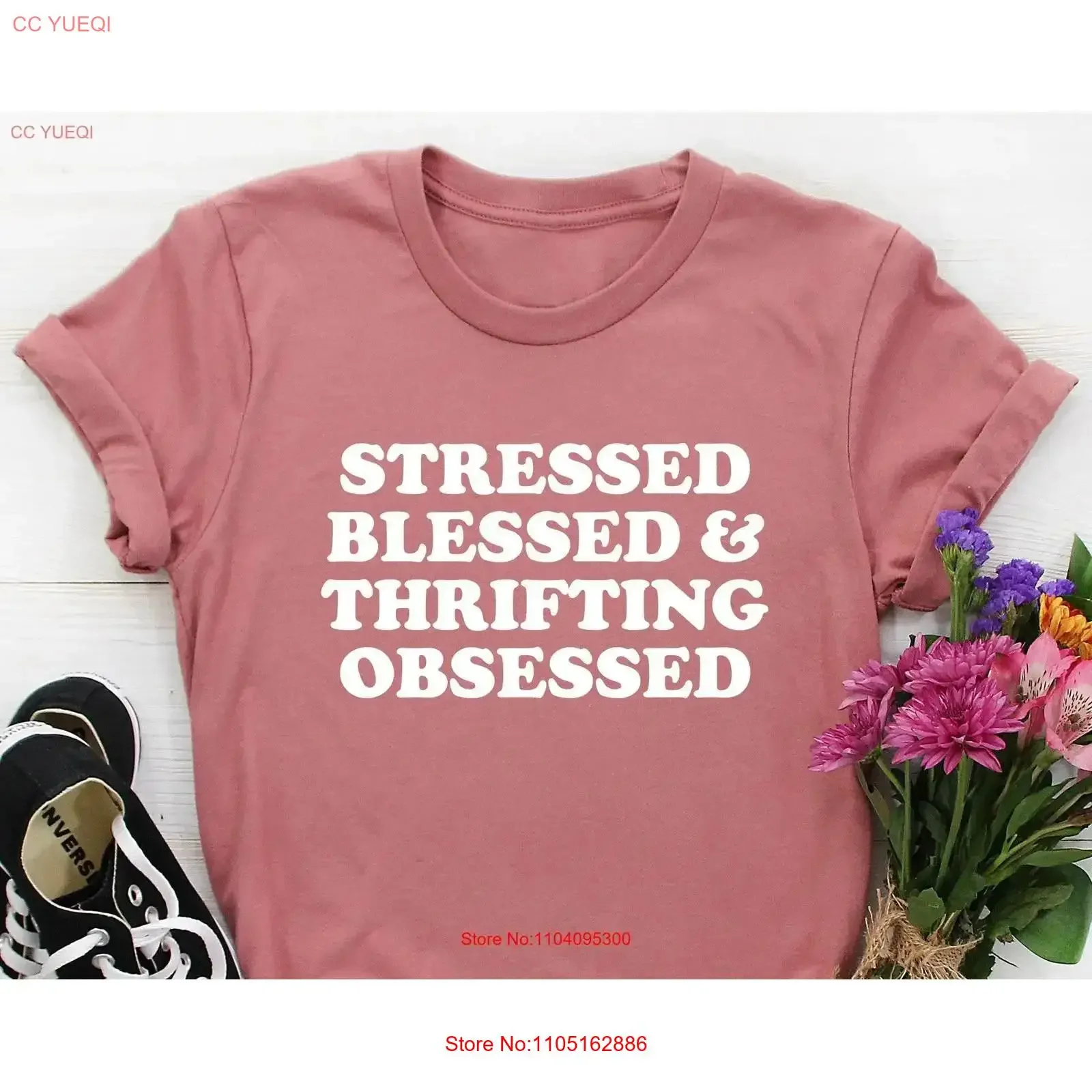 Фото Футболка Thrifting Thrifter Футболка Thrift Queen Yardsale Гаражная распродажа Mom Junkin Junking Mama Flea Market Lover винтажная стираная футболка №1