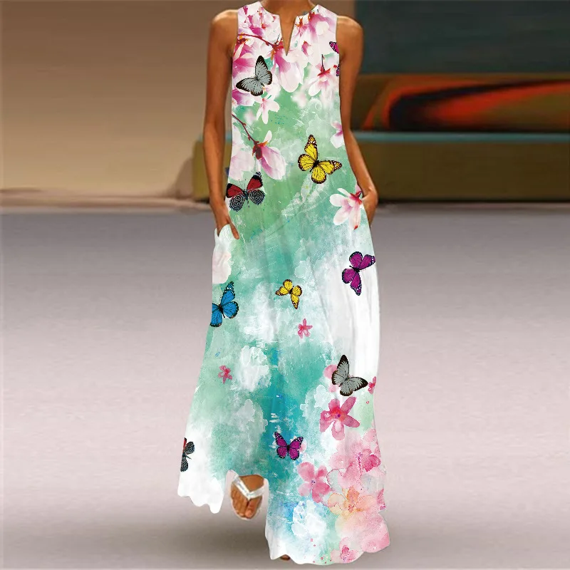

5xl Plus Size Women's Loose Spring Dresses 2022 Summer Beach Party Ladies Lady Light Robes For Coverage