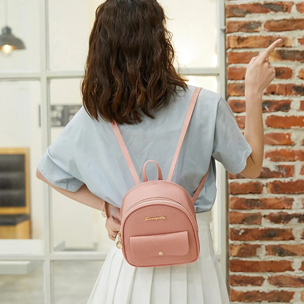 2025 мини-рюкзак женский корейский стиль сумка из искусственной кожи для