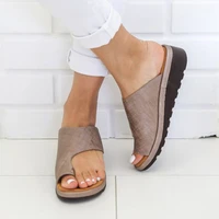 women summer sandals comfy platform flat shoes sole ladies casual soft big toe foot orthopedic bunion corrector slippers fashion