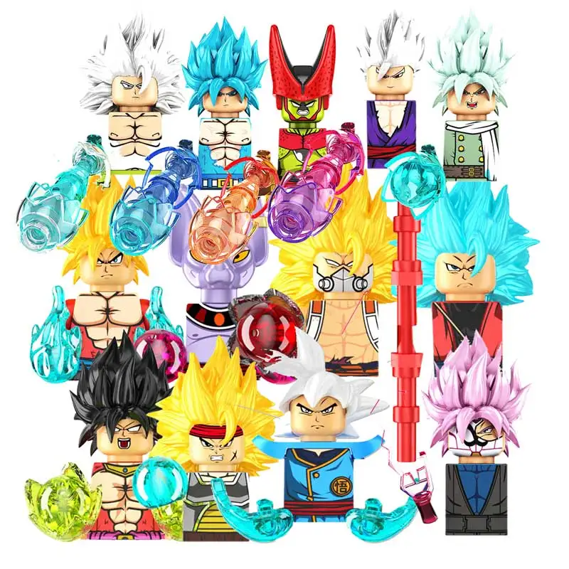 KF6181A Dragon Ball Z Building Blocks Vegeta Trunks Son Goku Gohan Kefla Granola Anime Cartoon Mini-Figure Action Toy Bricks Kid