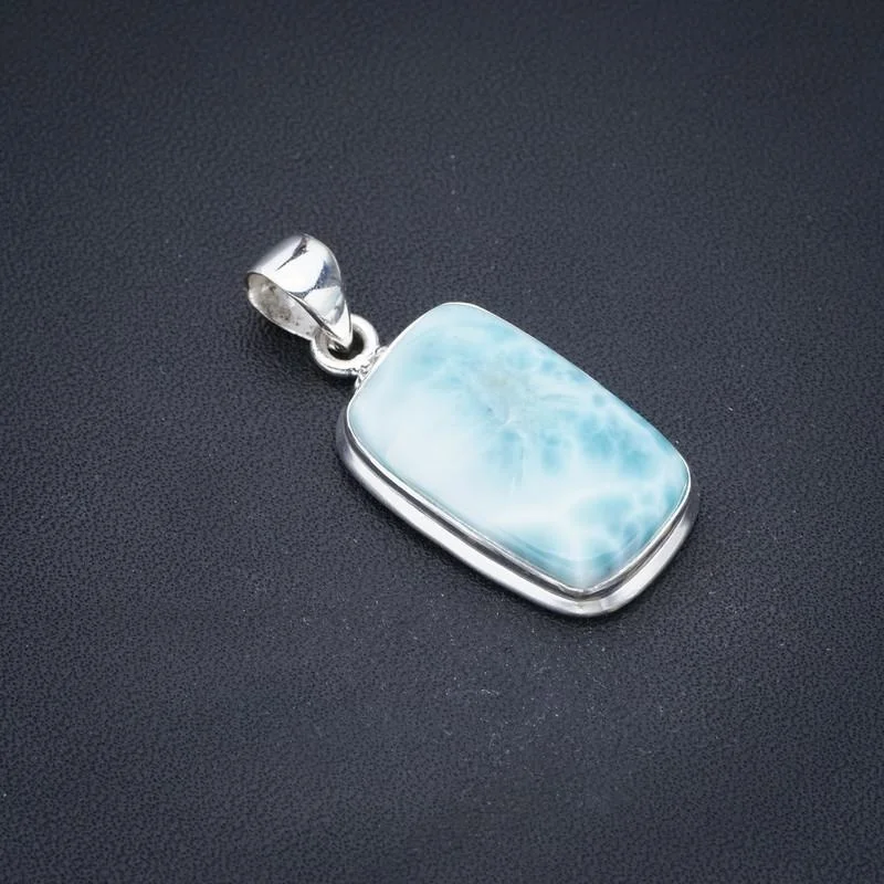 

StarGems Larimar Handmade 925 Sterling Silver Pendant 1.5" F3430
