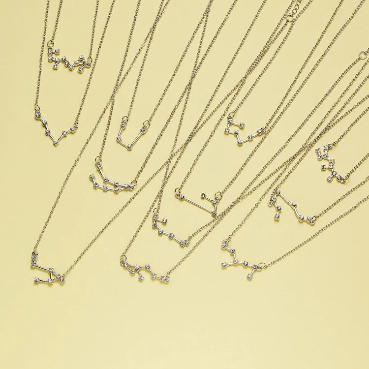 Ожерелье с изображением Зодиака для мужчин и женщин длинное бумажное колье