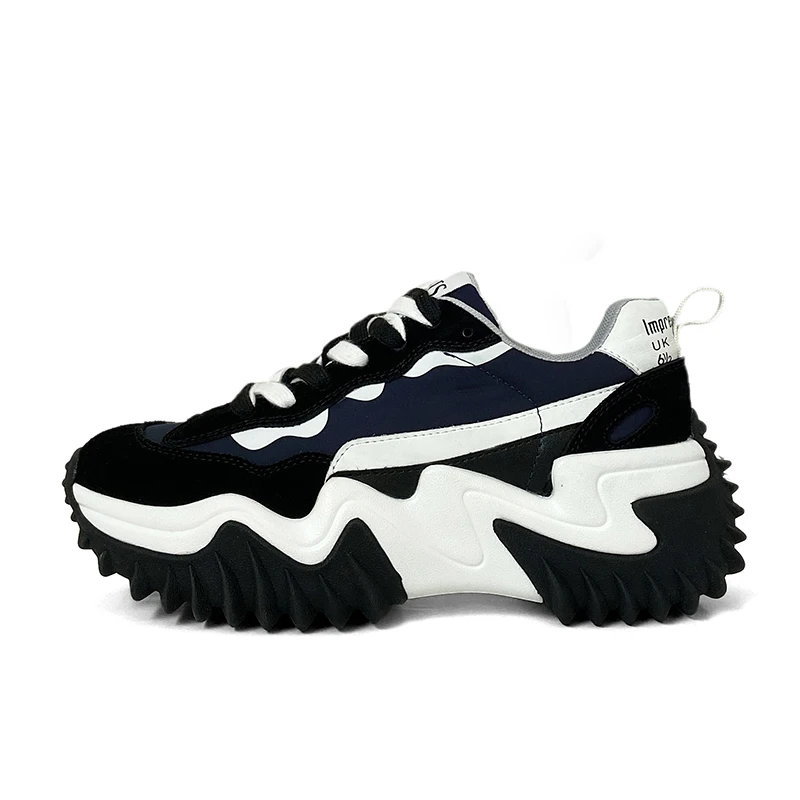 

Кроссовки из воловьей кожи на толстой подошве