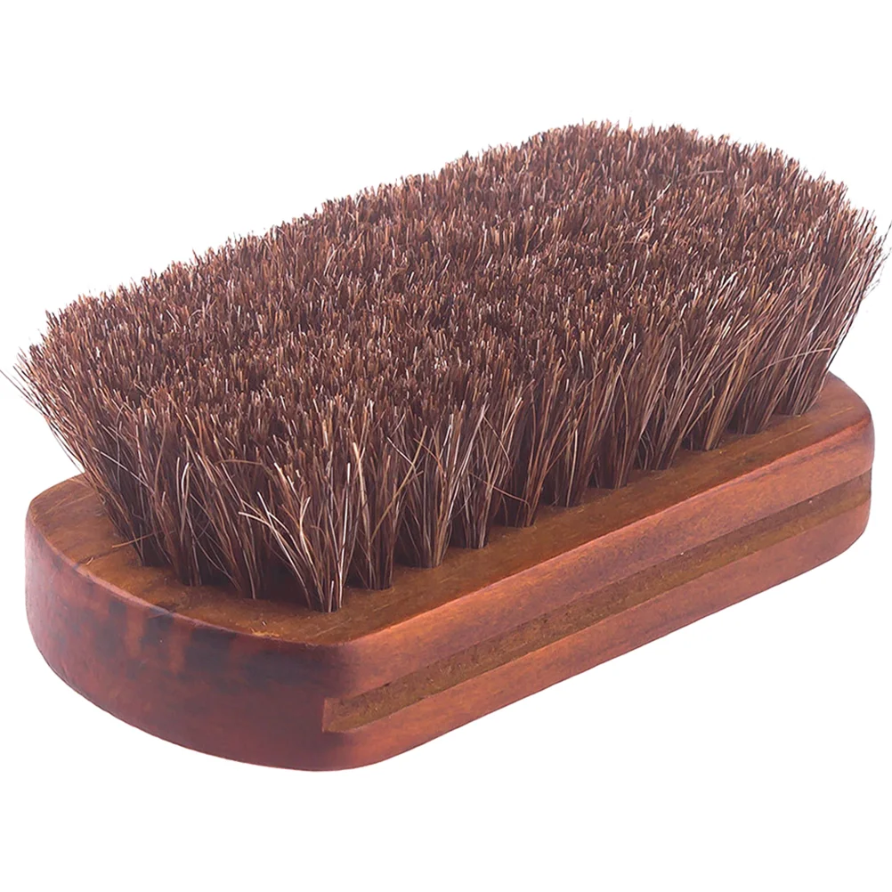

Shining Boots Buffing Portable Horse Hair Shoe Brush Shoes Cleaner Hoe Shine Brush Boot Care