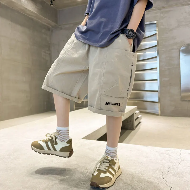 Детские короткие брюки для мальчиков 5-14 лет повседневные шорты летняя одежда