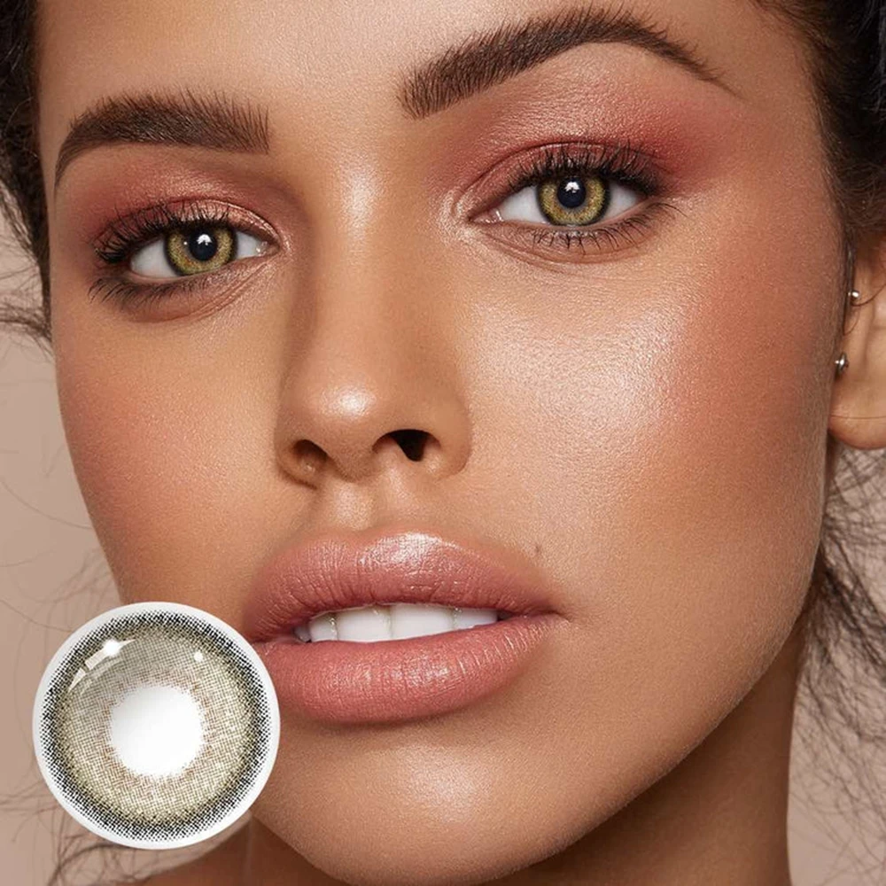 

Цветные контактные линзы, коричневые, синие, 14,2 мм, ежегодные контактные линзы Plano Для учеников, коричневые, синие, корейские, для макияжа гла...