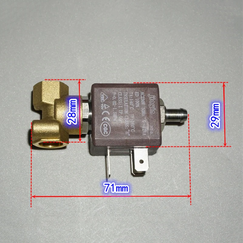 Фото Электрический латунный соленоидный клапан JYZ-3 AC 220V 230V G1/8