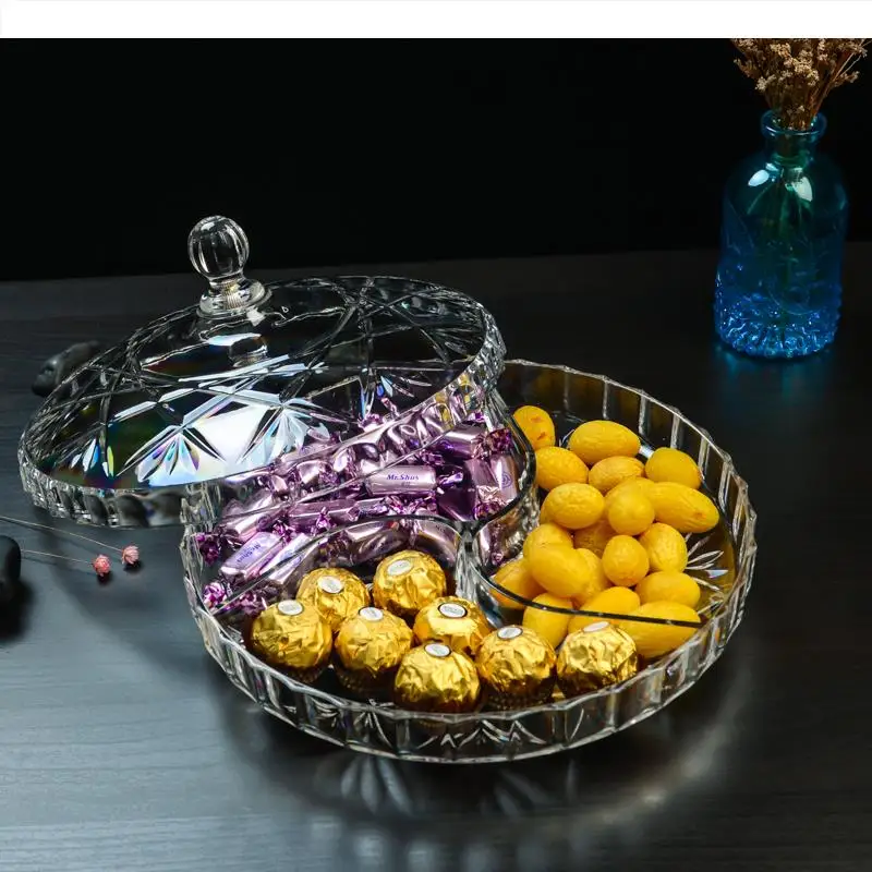 Европейский стиль пластиковая коробка для сушеных фруктов шесть ячеек с крышкой