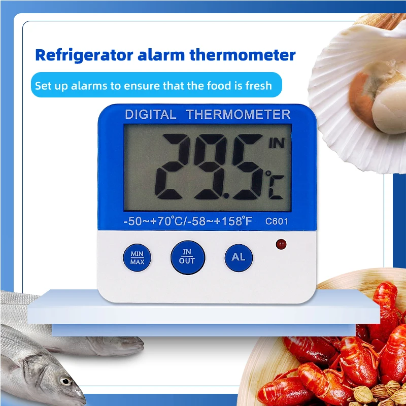 electronic digital thermometer lcd display thermoregulator temperature sensor hygrometer humidity meter with probe for home free global shipping