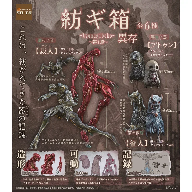 Фото Yoshii Tsumugibako Cthulhu 1/144 Фигурка Gashapon-коллекционная Модель Движущегося Солдата Игрушка Для Детей Подарок На День ... №1