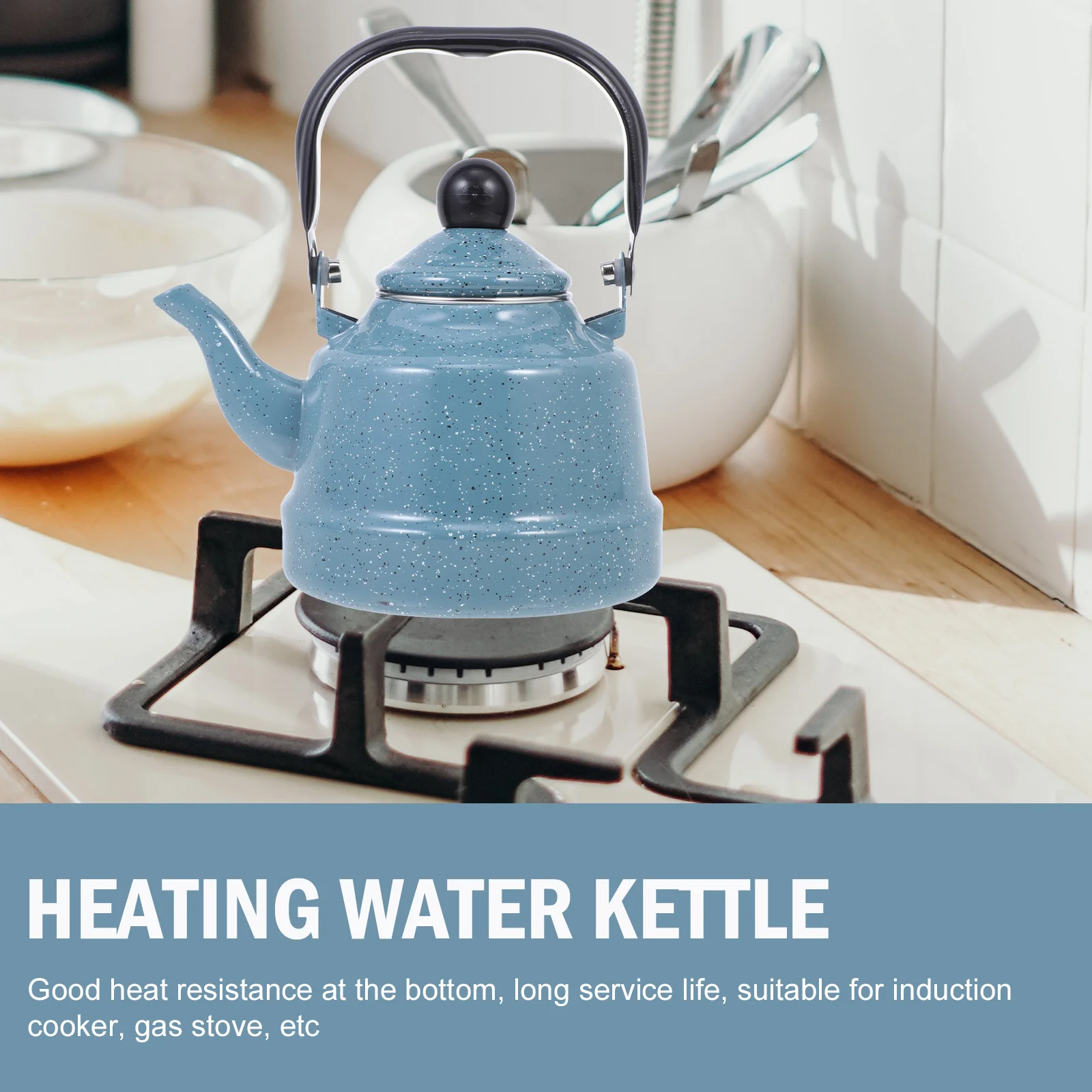 Эмалированный чайник фиксирующий кипящая вода кувшин горелка винтажный бытовой