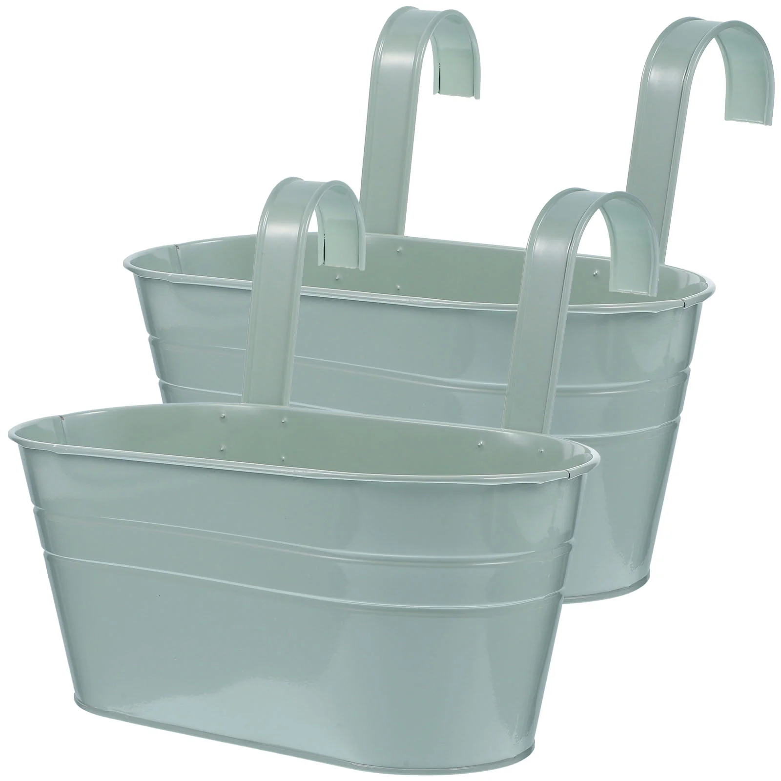 

2 Pcs Balcony Planter Baskets Planter Pots Indoor Plants Garden Wall Planters Iron Bucket Planter Planters Indoor Plants