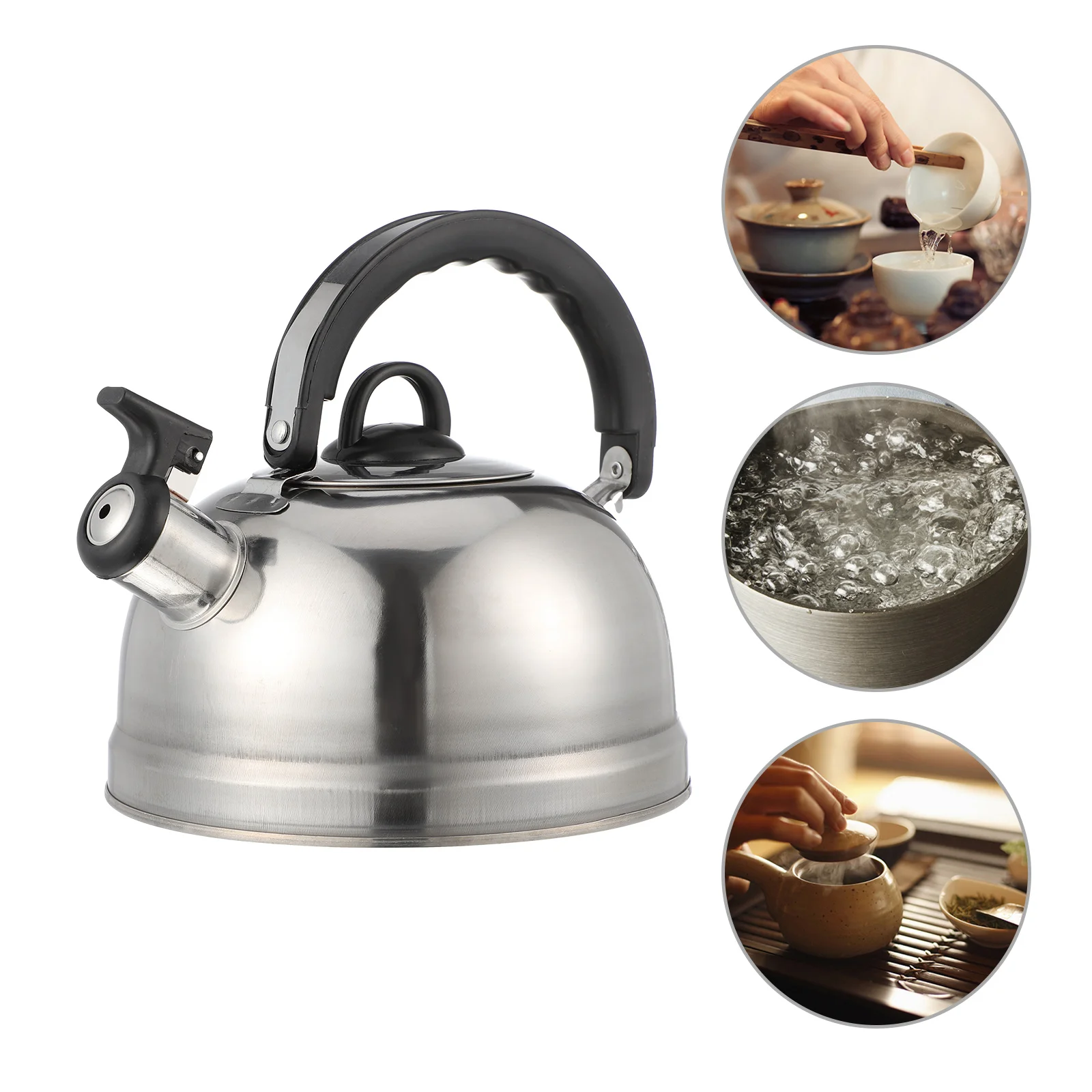 

Kettle Tea Whistling Teapot Stovetop Water Stove Steel Stainless Pot Teakettle Boiling Kettles Gas Hot Metal Handle Coffee