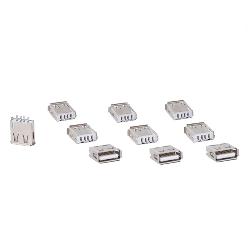 10 шт. прямой паяльный Тип USB a Разъем мама и мини-USB 5-контактный разъем |