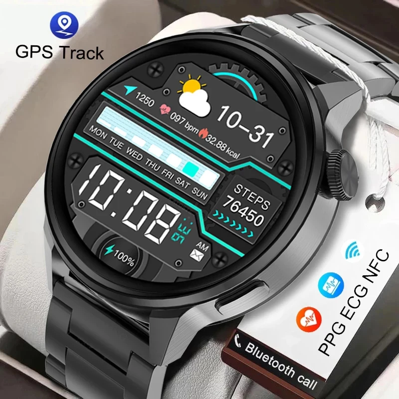 

New ECG+PPG Smart Watch Men Multi Sport Mode Waterproof GPS Sport Tracks NFC Smartwatch Women Bluetooth Call For Android IOS+Box