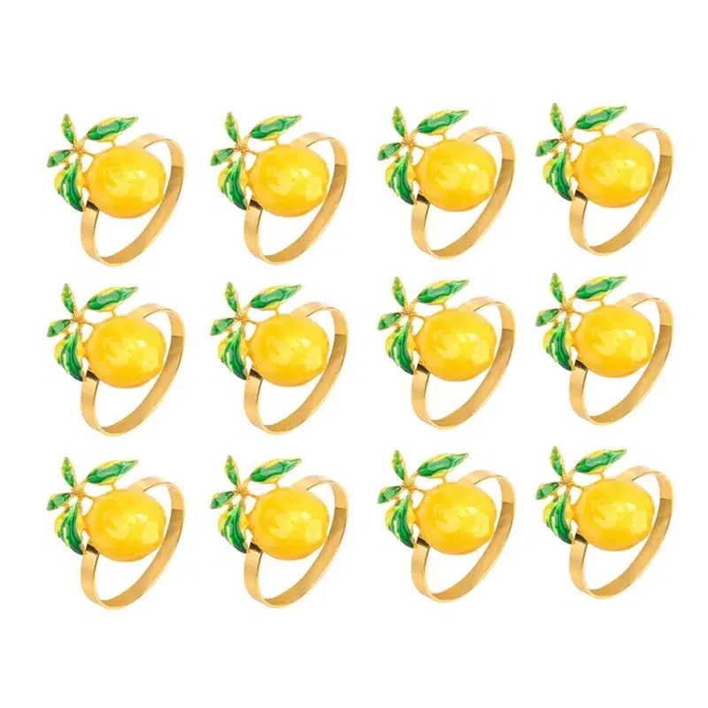 

Metal Ring, Fruit And Lemon Napkin Buckle, Napkin Ring