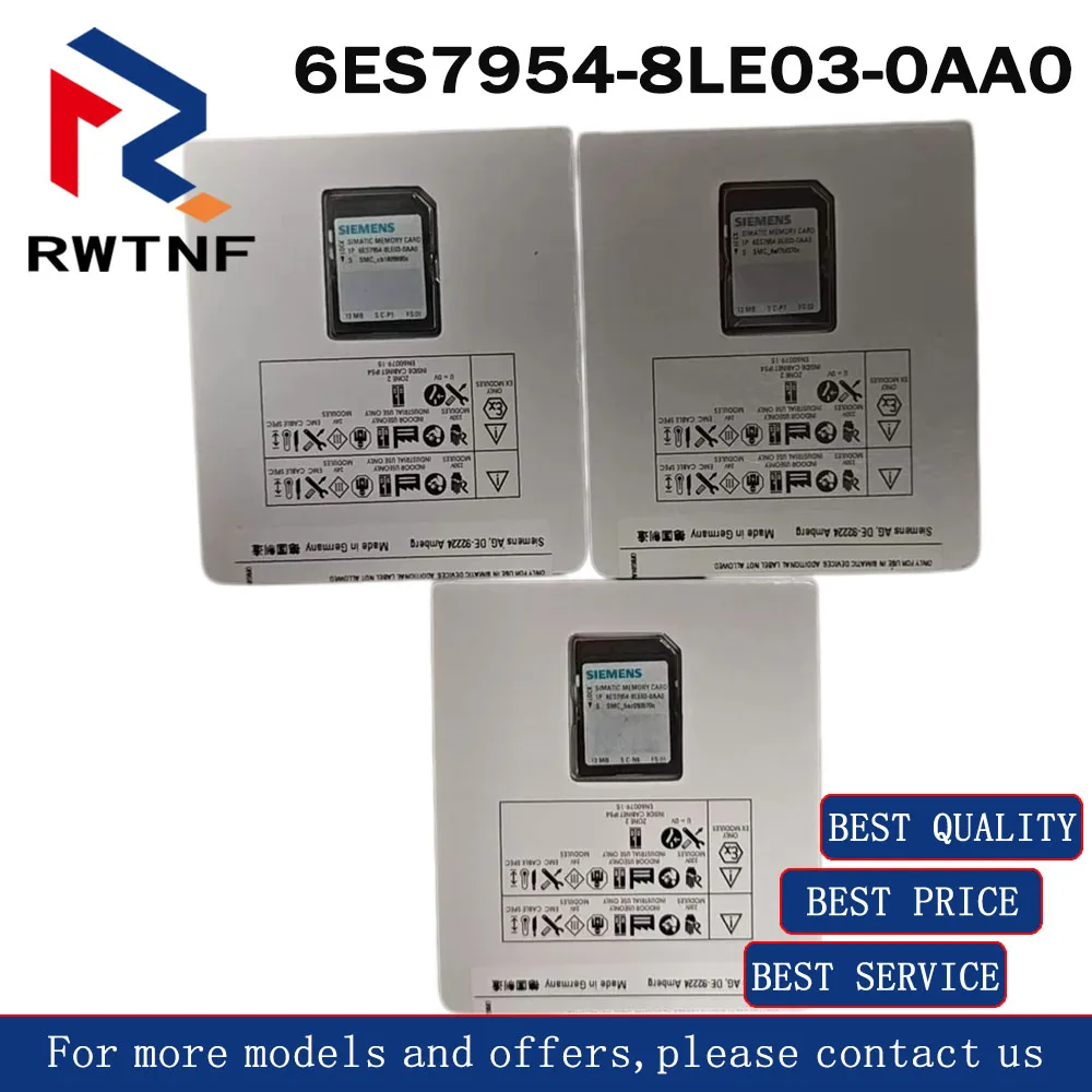 Фото Совершенно новая оригинальная карта памяти SIEMENS 6ES7954-8LE03-0AA0 12 МБ, подходит для модулей ПЛК серии S7-1200/1500. №2