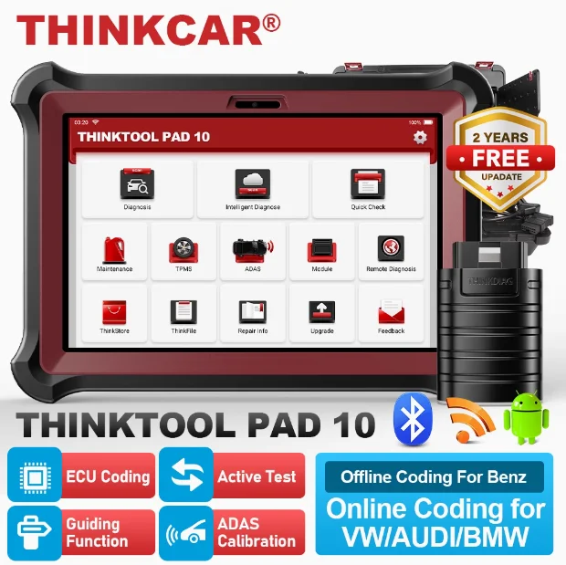 THINKCAR 2023 THINKTOOL PAD 10 OBD2 автомобильный сканер инструмент для программирования ключей