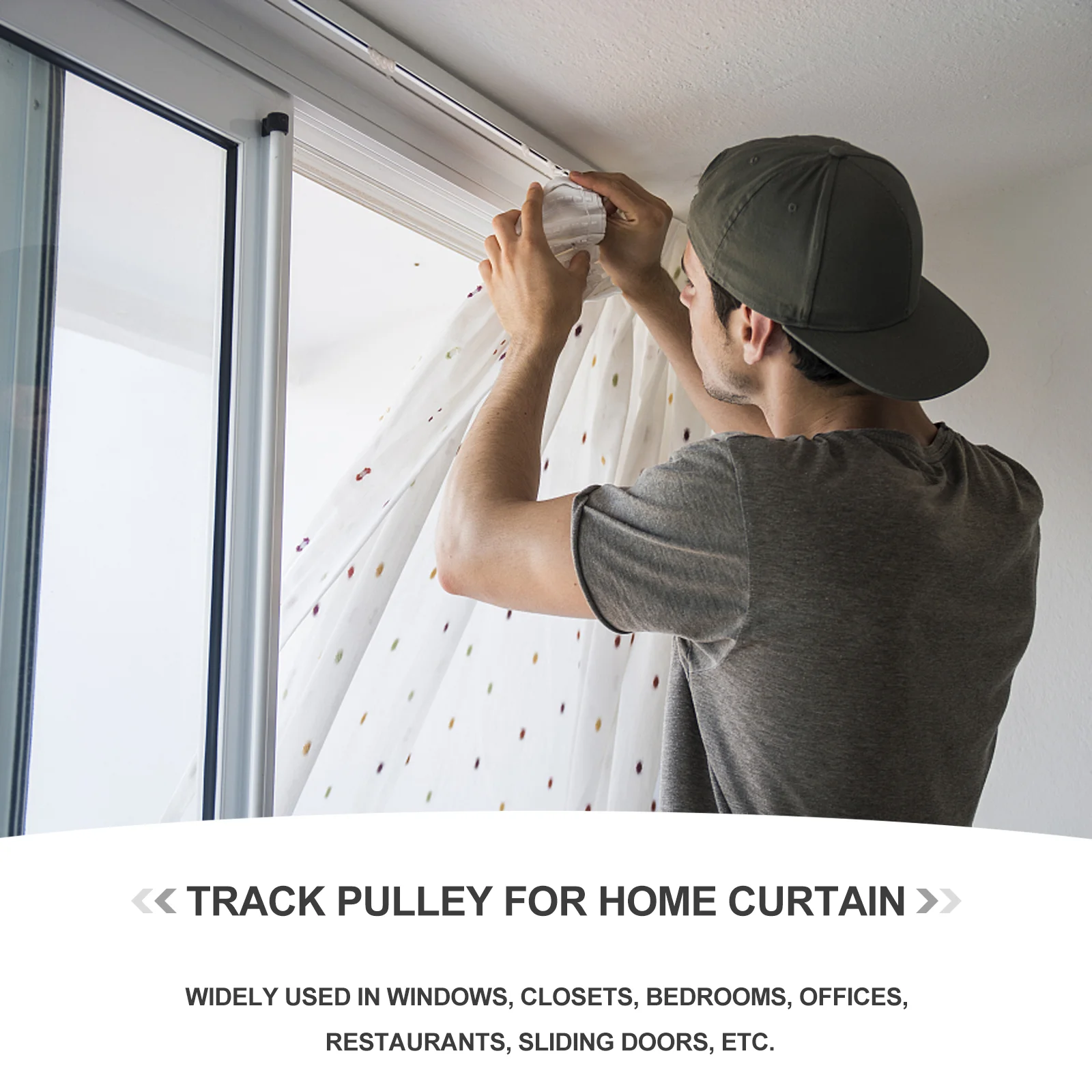 20 шт. роликовые ролики для штор аксессуары дома с крючками направляющие тканевый