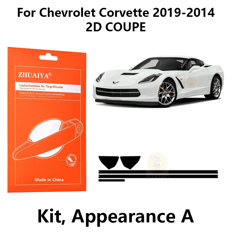

Защитная пленка ZHUAIYA для красок дверной ручки, ТПУ PPF для Chevrolet Corvette 2023-2000 2D COUPE
