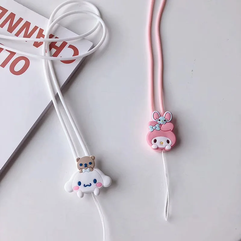 

Koromi MyMelody Cinnamoroll Pochacco Sanrio Lanyard kawaii Cartoon Mobile Phone Lanyard Key Chain Anti-losing Backpack Pendants