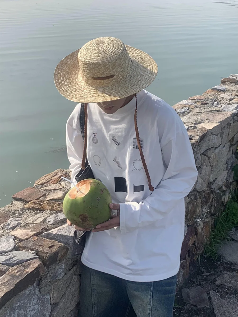 Панама с плоским верхом для мужчин и женщин праздничная соломенная шляпа отдыха