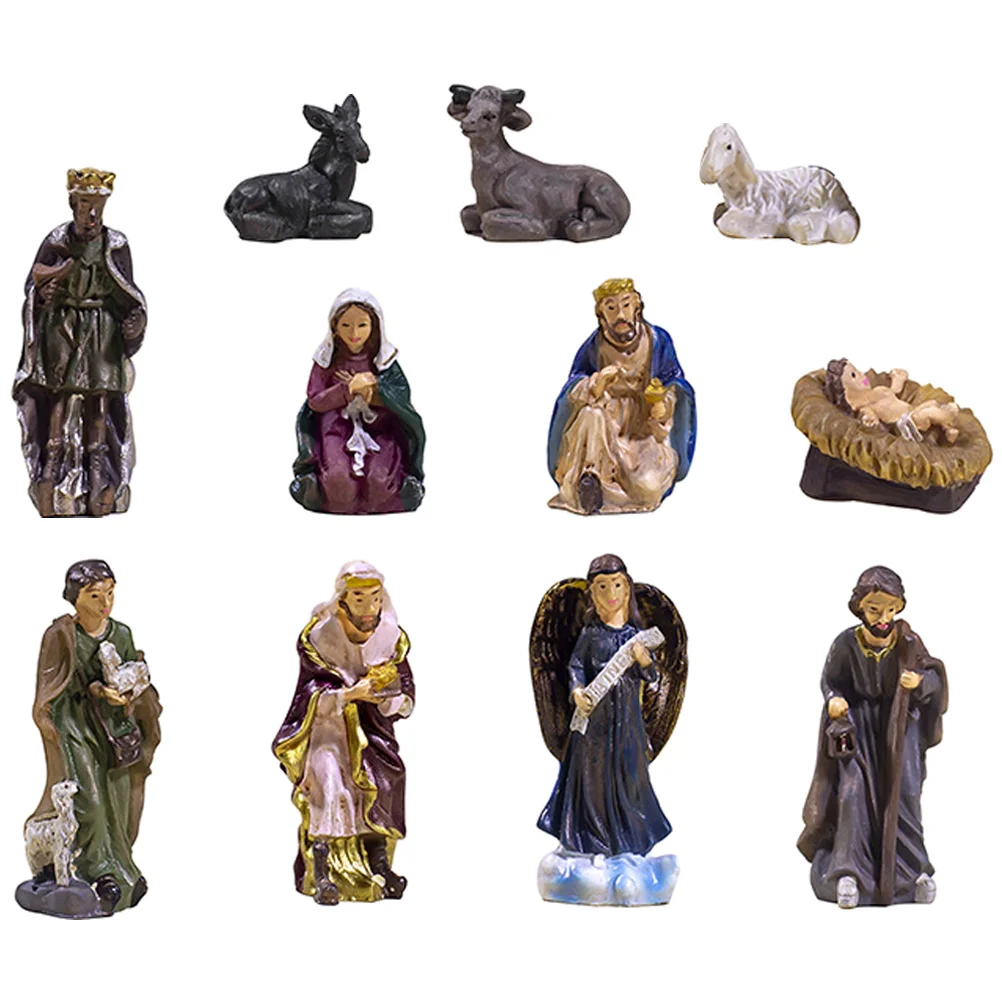 

Nativity Figurine Jesus Statue Set Catholic Christian Holy Family Miniatures People Mini Statues Miniature Sculpture Renaissance