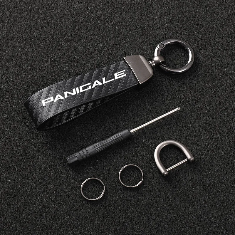 

High-Grade Carbon Fiber Motorcycle Keychain Holder Keyring for Ducati PANIGALE Accessories