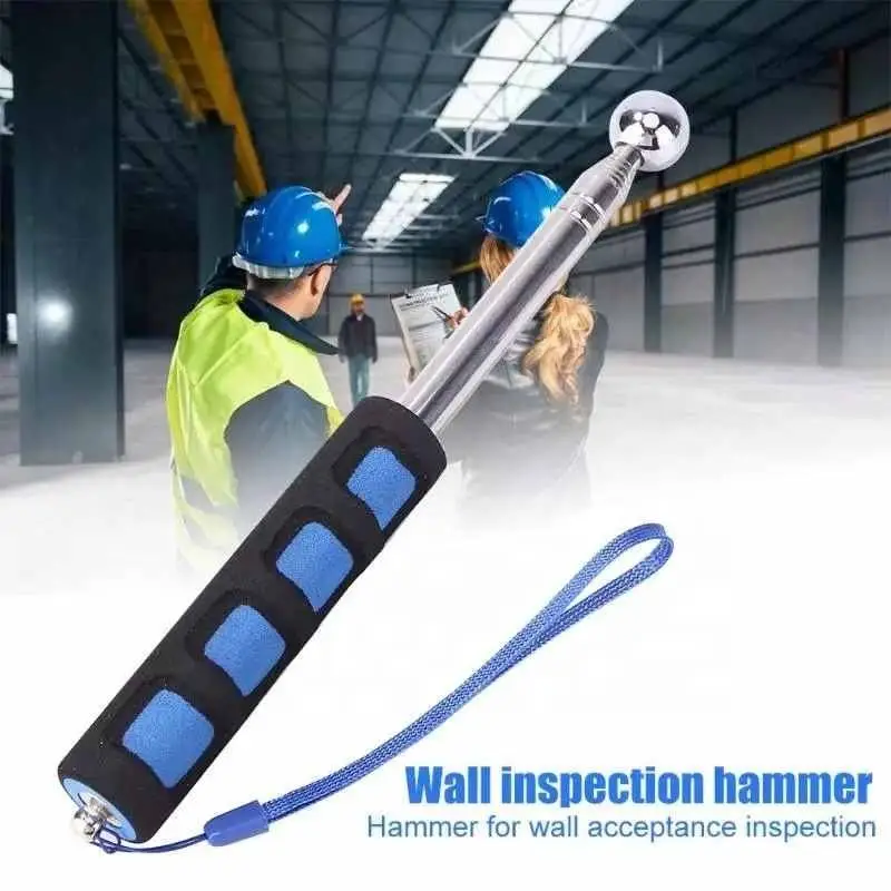 

Extendable Detection Stainless Steel Wall Test Telescopic Thickening Home House Wall Check Empty Drum Hammer Inspection Tool