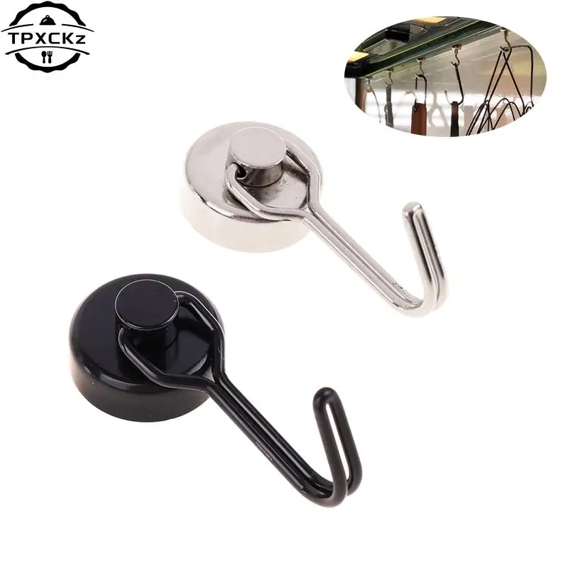 

Сверхмощный магнитный крючок, сильные неодимовые магнитные крючки для дома, холодильника, гриля, кухни, держатель для ключей, черный, многоф...