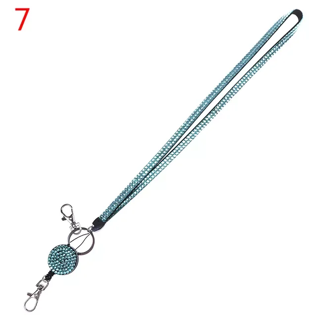 

Pc Lanyard Crystal Rhinestone Mobile Phone Neck Strap Key Holder Rhinestone Lanyard Badge Reel