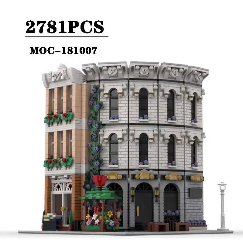Строительный блок MOC- 181007 Модульная модель строительной банки в сборе 2781 шт.