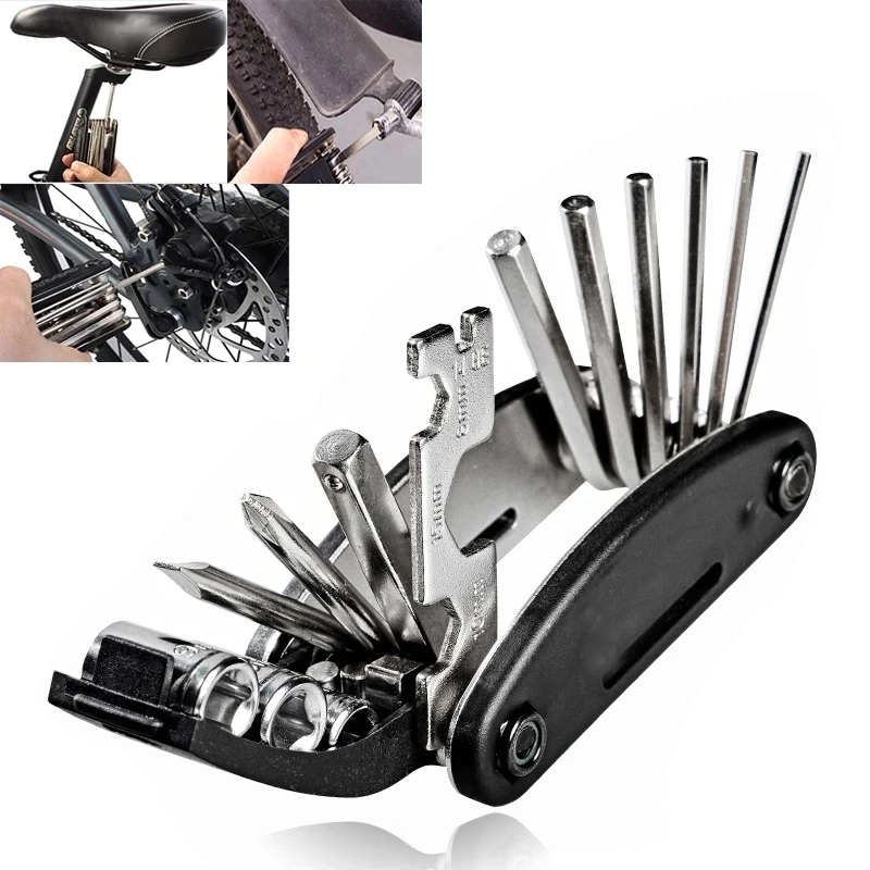 

Bicycle Multi Tool MTB Mountain Cycle Portable Socket Multipurpose Wrench Screwdriver Motorcycle Bike Allen Fix Touring Pocket