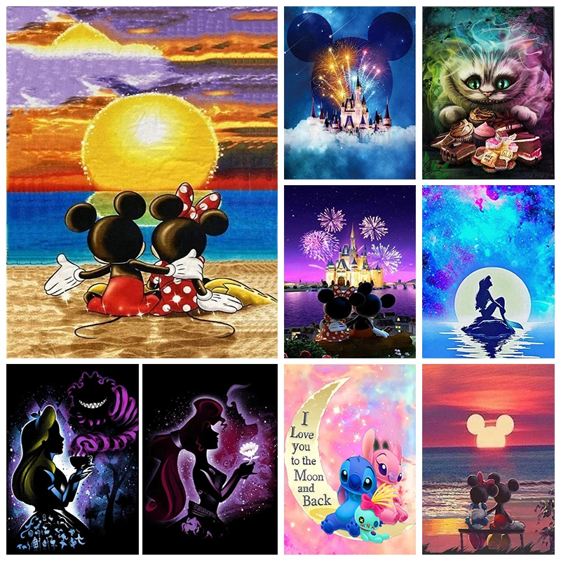 

Настенная картина из мультфильма Диснея, принцесса Микки, Картина на холсте, скандинавские плакаты и принты, настенные картины для декора гостиной