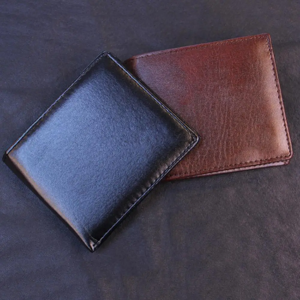 

Men Business Faux Leather Wallet Card Holder Clutch Pocket Slim Thin Short Purse Short Black Walet Money Bag Male Birthday Gift