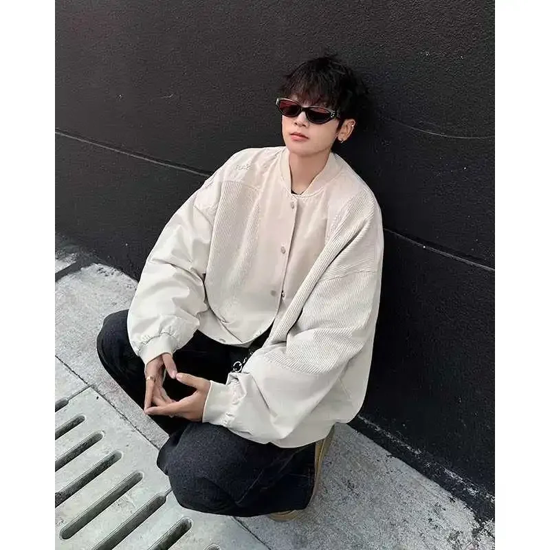 Новинка 2024 мужская вельветовая стеганая летная куртка свободная посадка