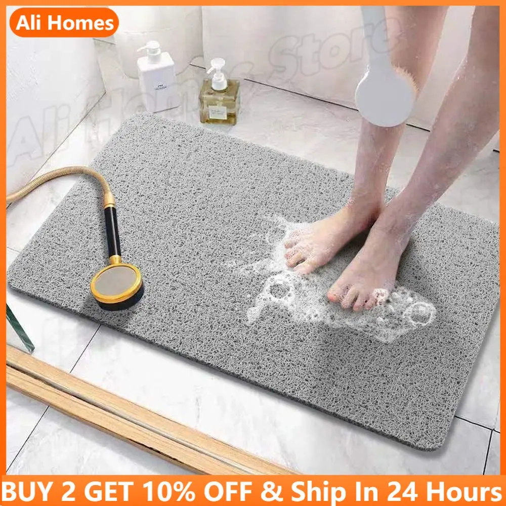 

PVC Loofah Bathtub Mat Magic Bath Mat Non-Slip Soft Tub Mat with Drain Shower Mat (Phthalate Free) Bathroom Quick Drying Tub Mat