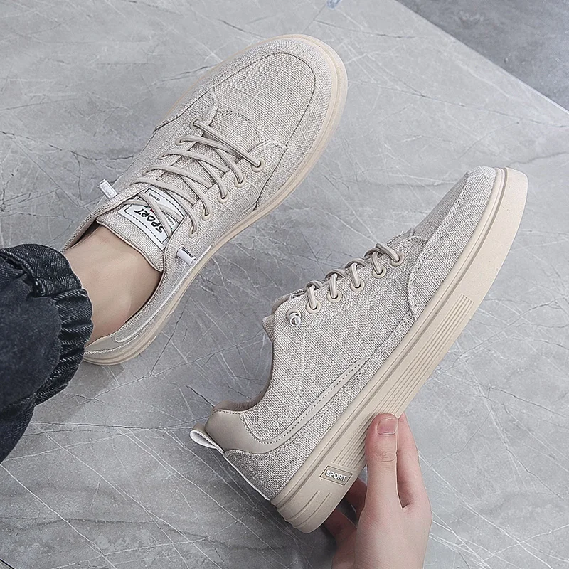

Retro Lightweight Non-slip Four Seasons Mans Shoes 2022 Autumn New Men's Casual Shoes Fashion Comfortable Breathable Linen Shoes