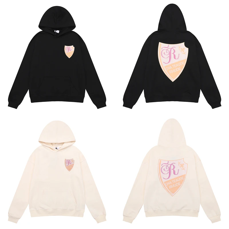 

RHUDE Hoodies Sweatshirt High Street Unisex High Quality Rhude Hooded Hoody Sweatshirts