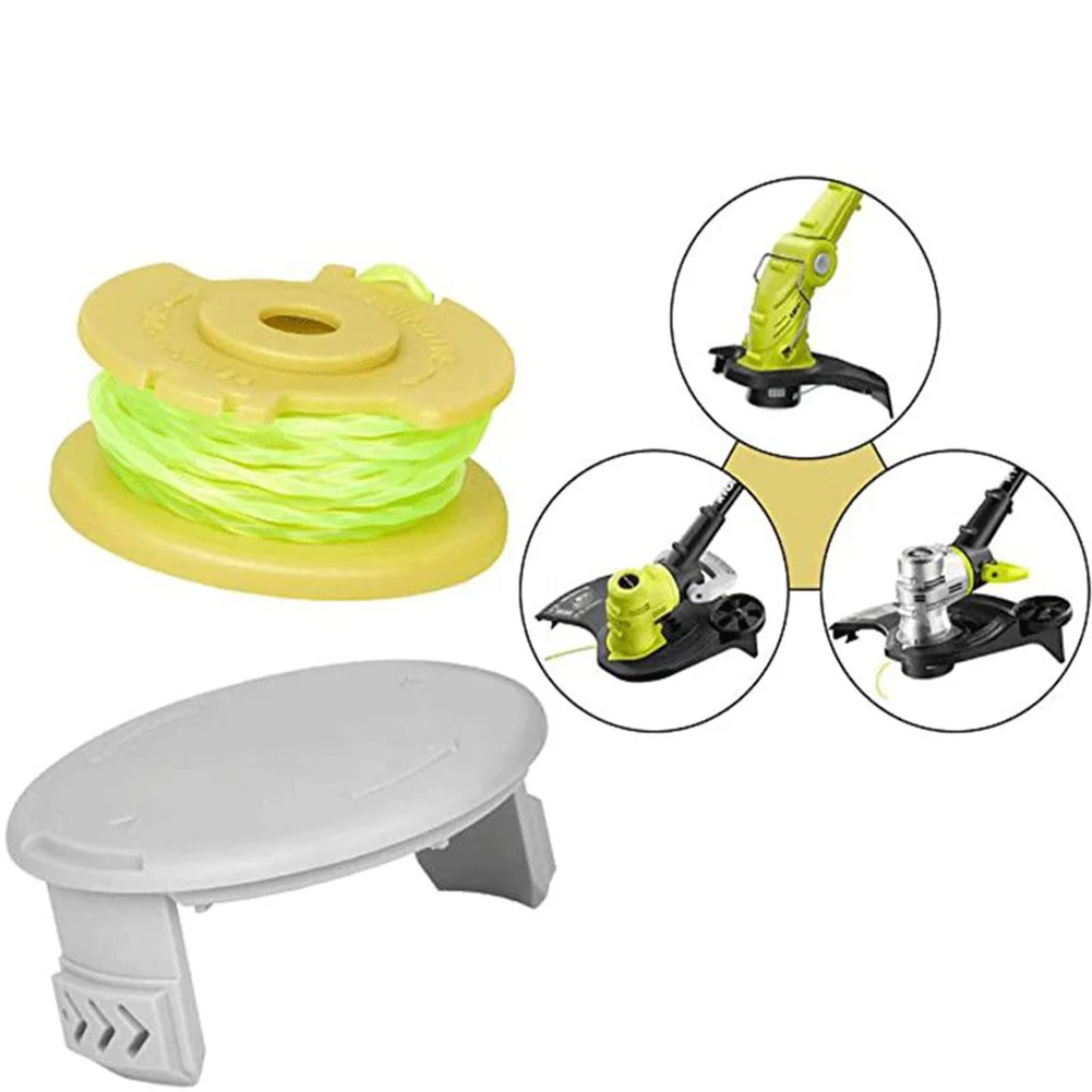 

2pcs Spool Cover White Plastic 33*75mm For Ryobi One + 18V 24V 40V Cordless Scintillator P2000 RY24021 P2003 Garden Accessories