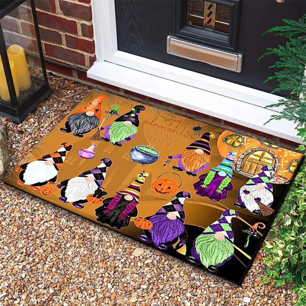 

Floor Mat Entryway Rug Wear Resistant Bath Mat Non-Slip Ground Mat Halloween Themed Print Area Rug Door Carpet Decoration