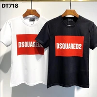 trend dsquared2 new man woman street hip hop round neck short sleeve t shirt cotton locomotive letter print casual tee dt718