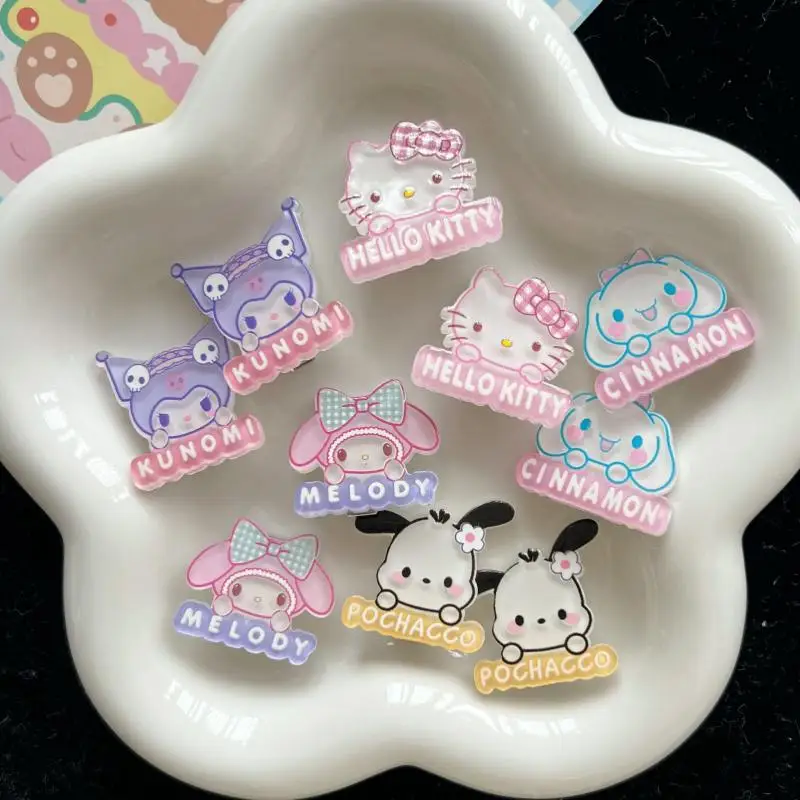 

Kawaii Sanrio шпилька для волос Hello Kitty мой Мелодия помпон пурин Коричный пачакко аксессуары для волос милая девочка мультфильм головной убор подарок