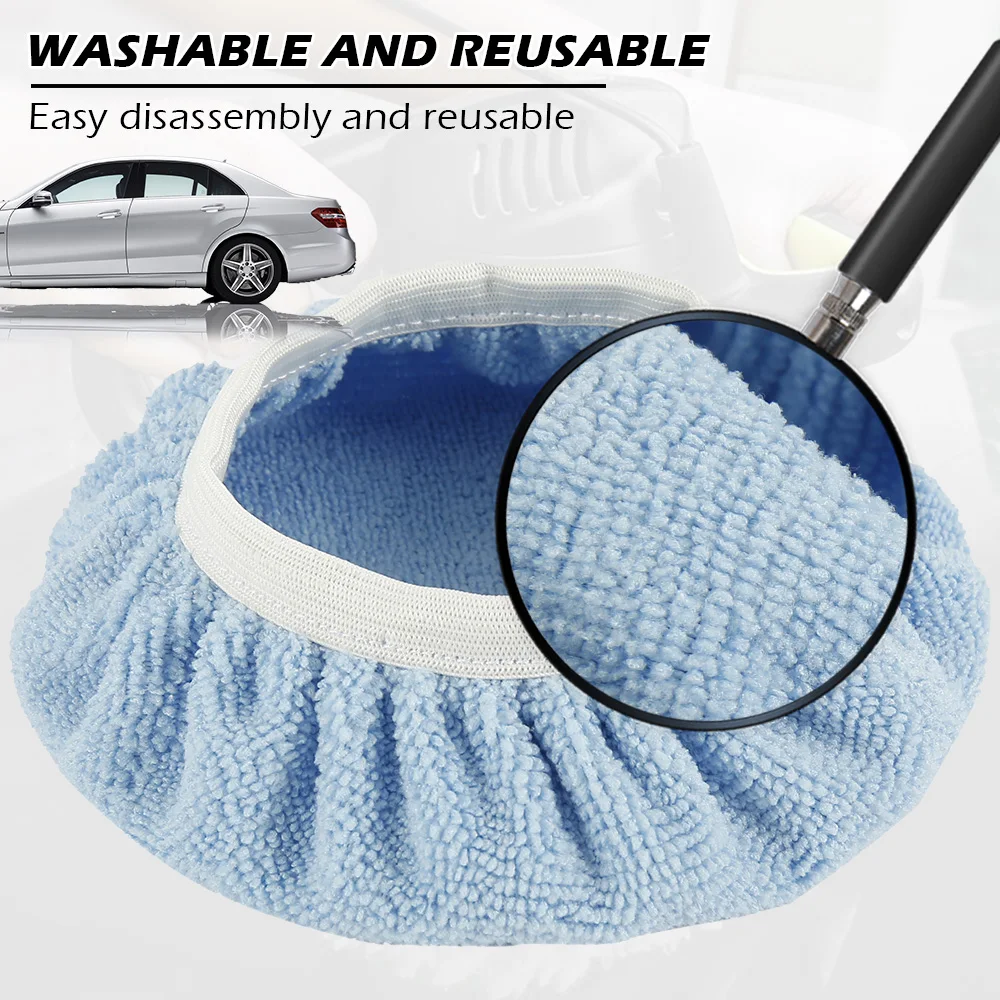 10Pcs 9 10 Inch Car Polishing Pad Auto Microfiber Bonnet Polisher Soft Wool Wax Wash Buffer Cover Cleaning Tools Accessories images - 6