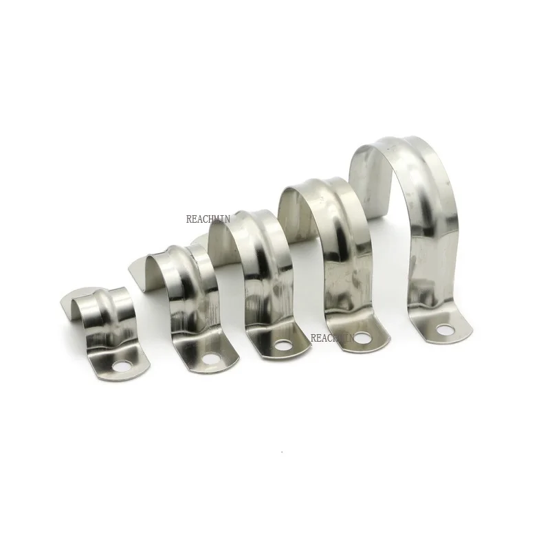 

Wholesale!100PCS/LOT 304 Stainless Steel M5-M100 Hose Pipe Saddle U Clamps Fuel Pipe Tube Clips
