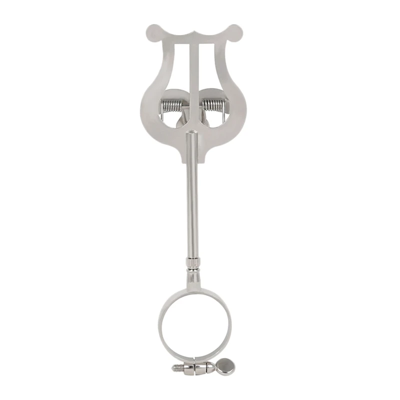 

Silver Clarinet Sheet Music Clip Clamp-On Holder Lyre Brass Musical Instrument For Clarinet Tuba Parts