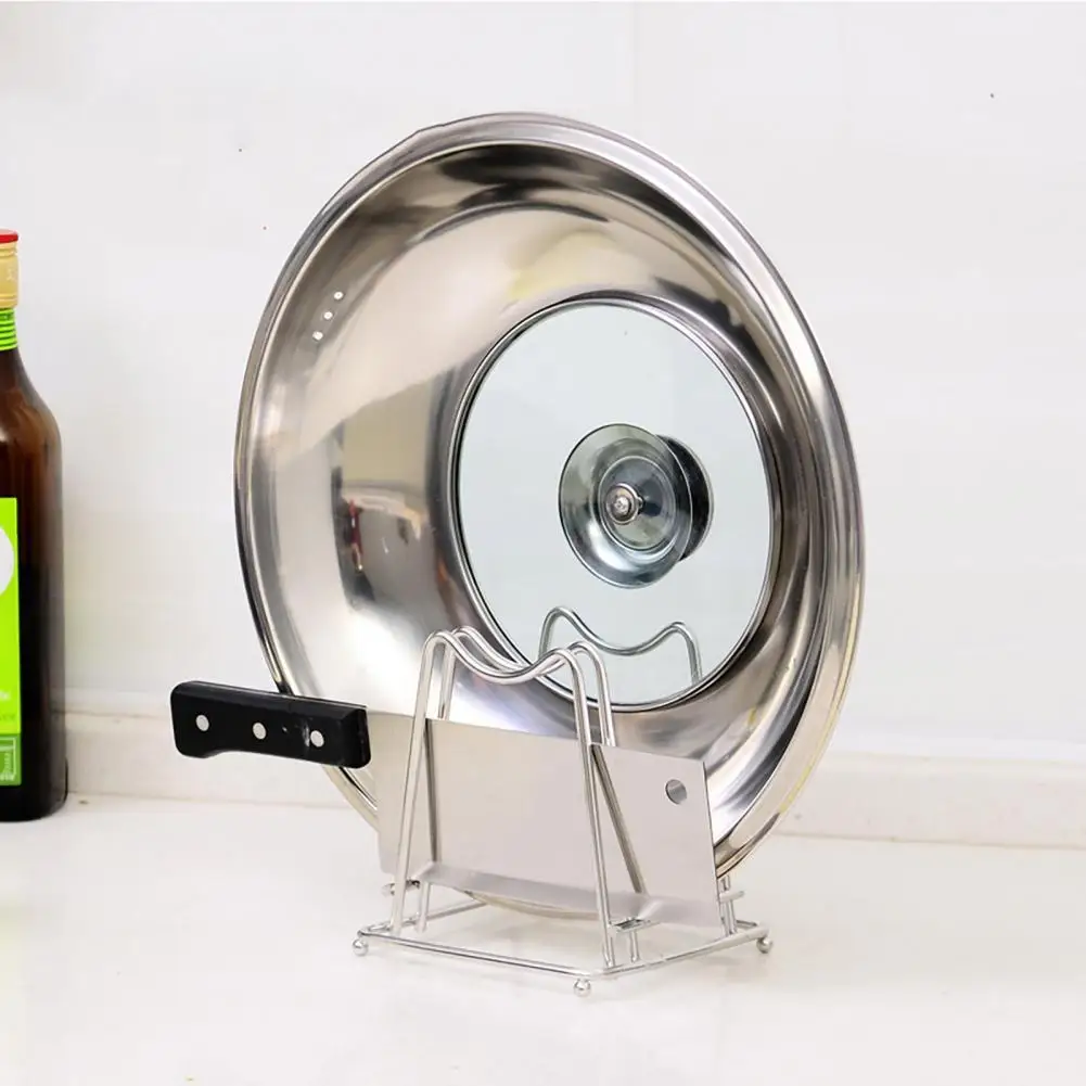 

Stable Square Shape Anti-corrosion Kitchen Dish Lid Drying Storage Rack Chopping Board Stand for Kitchen